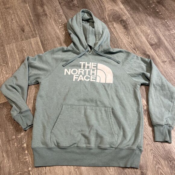 The North Face Tops - The North Face Sweater Women's Teal Hoodie Kangaroo Pocket Cotton Size Medium